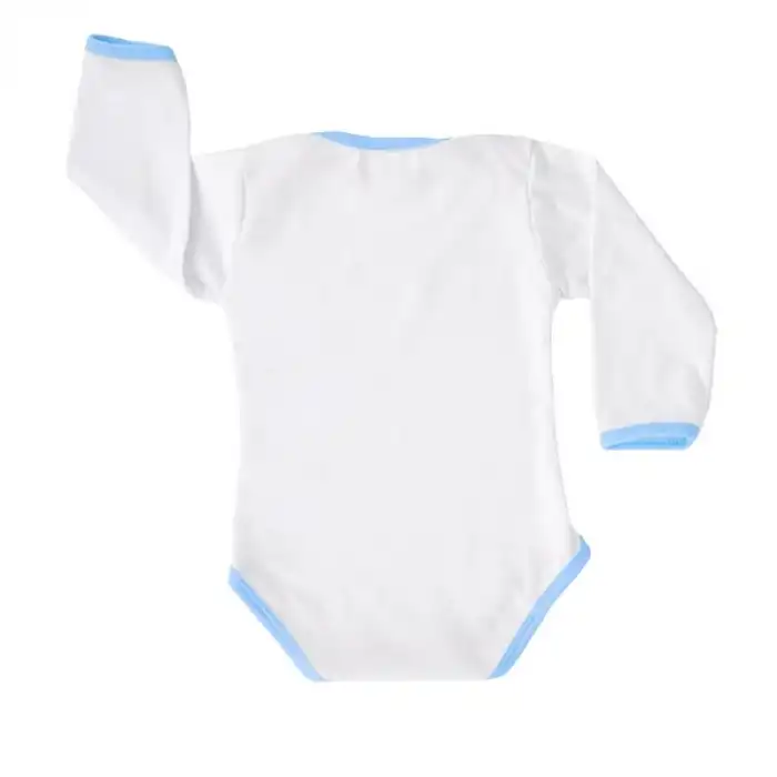 Pamuk Polyester Uzun Kollu Bebek Zıbını (Erkek)