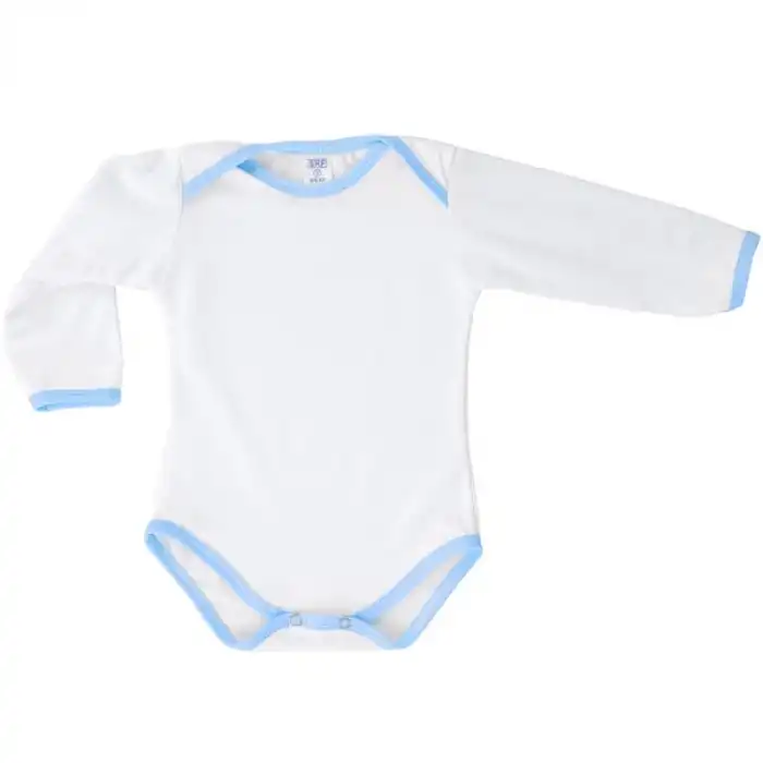 Pamuk Polyester Uzun Kollu Bebek Zıbını (Erkek)