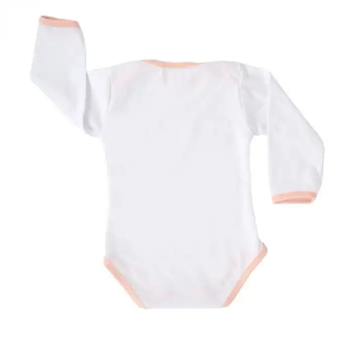 Pamuk Polyester Uzun Kollu Bebek Zıbını (Kız)