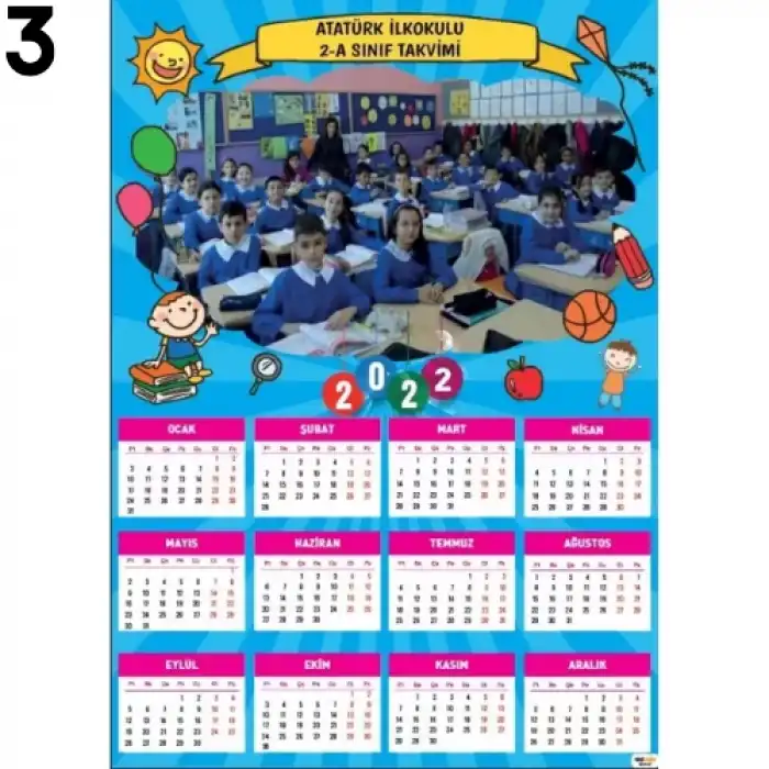 Sınıfa Özel Takvim ile öğrencilerinizin zaman yönetimini kolaylaştırın. Kişiselleştirilmiş ve eğlenceli tasarım. Şimdi satın alın ve sınıfınızı düzenleyin!