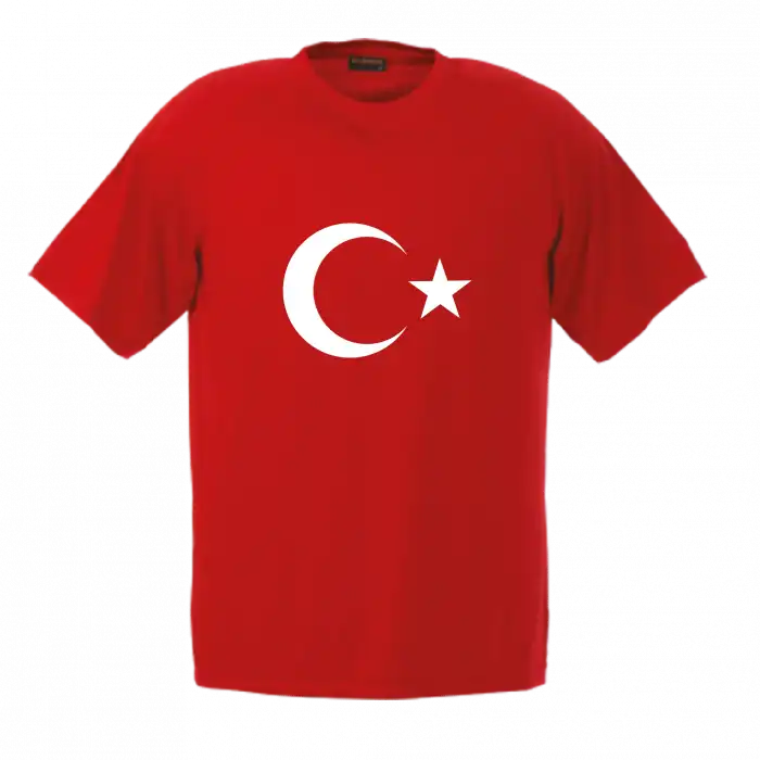 Baskılı Siyah - Kırmızı Tişört % 100 Pamuklu (çocuk)