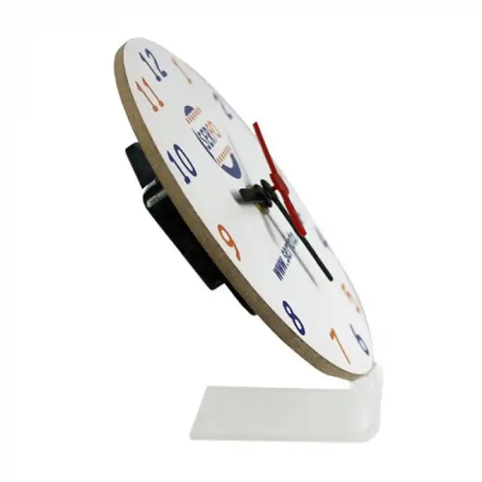 Baskılı Eko.MDF Yuvarlak Masa Saati 1