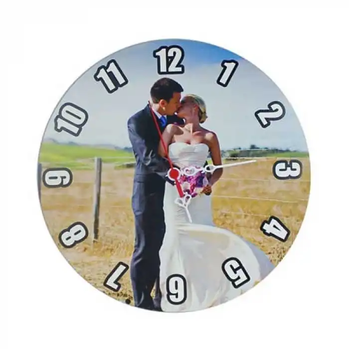 Baskılı Eko.MDF Yuvarlak Saat