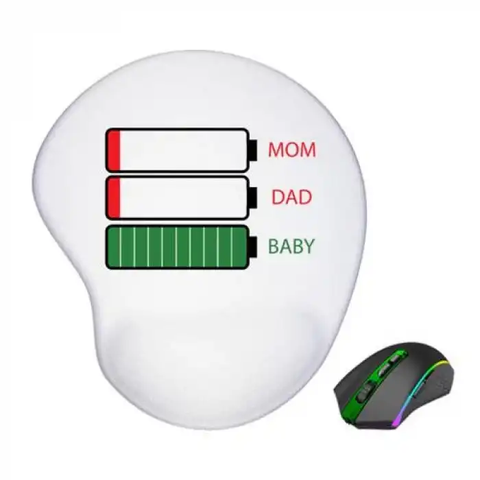 Sublimasyon Kesik Oval Mouse Pad - Bilek Destekli