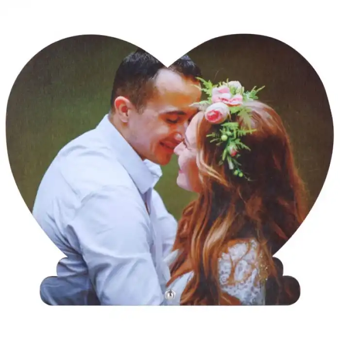 Sublimasyon MDF Kalp Çerçeve 19x23 cm