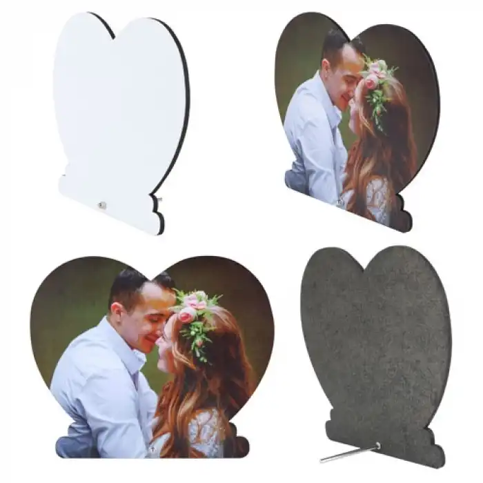 Sublimasyon MDF Kalp Çerçeve 19x23 cm