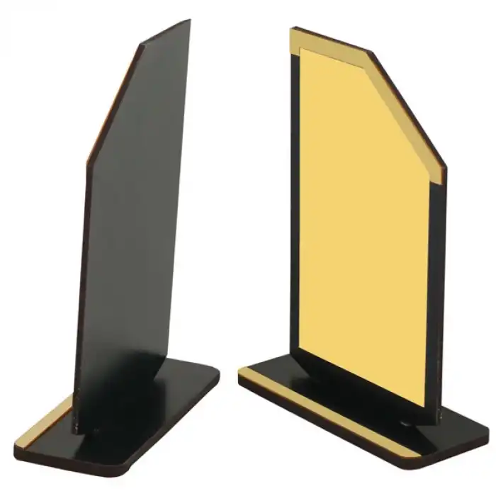 Sublimasyon Metal Baskılı Siyah Ahşap Plaket - Altın Metalli 2