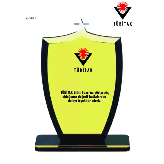 Sublimasyon Metal Baskılı Siyah Ahşap Plaket - Altın Metalli 3