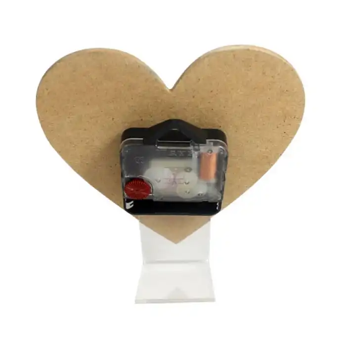 Sublimasyon Metalli Kalp Masa Saati 14 cm