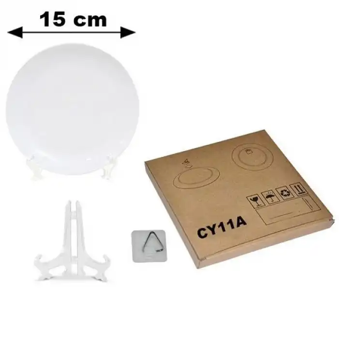 Sublimasyon Seramik Tabak 15 cm (askılıklı)