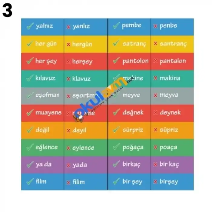 Türkçe Merdiven Yazı Çeşitleri