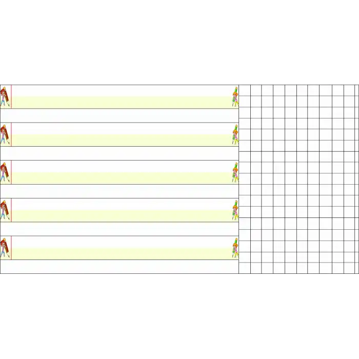 Yeni Müfredata Uygun Çizgili Tahta Folyosu