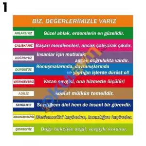 Değerler Eğitimi Merdiven Yazısı Çeşitleri