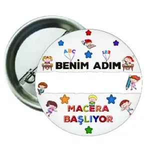 İsimli Okuluna Hoş Geldin Rozeti