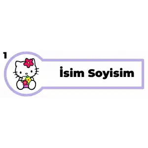 Suya Dayanıklı Kalem - Kitap İsim Etiketi 50li