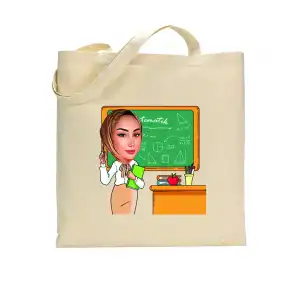 Karikatür Baskılı Bez Çanta