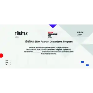 Okul Bilim Fuarı Davetiyesi Görünürlük Rehberine Uygun