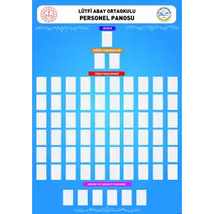 Okul Personel Panosu 2 (65 kişilik)