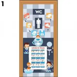 Okul WC Kapı Giydirme (Erkek)