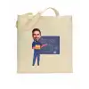 Karikatür Baskılı Bez Çanta