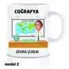 Kişiye Özel Karikatür Çizimli Kupa Bardak - Coğrafya