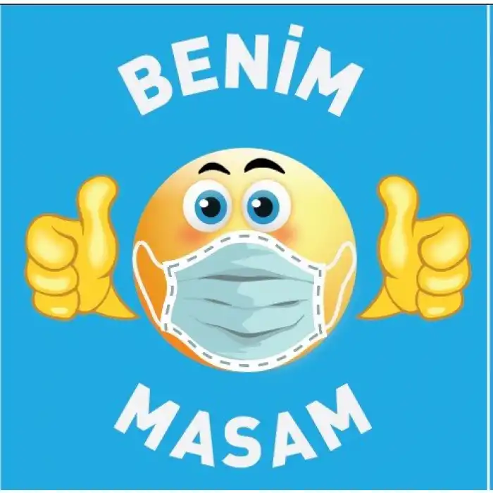 Benim Masam Sosyal Mesafe Etiketi (Şerit)