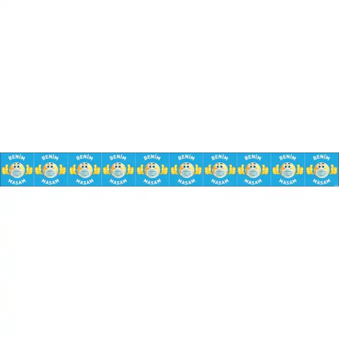 Benim Masam Sosyal Mesafe Etiketi (Şerit)