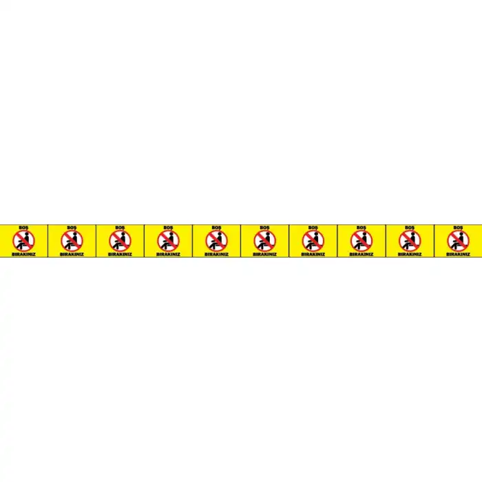 Boş Bırakınız Sosyal Mesafe Etiketi (Şerit)