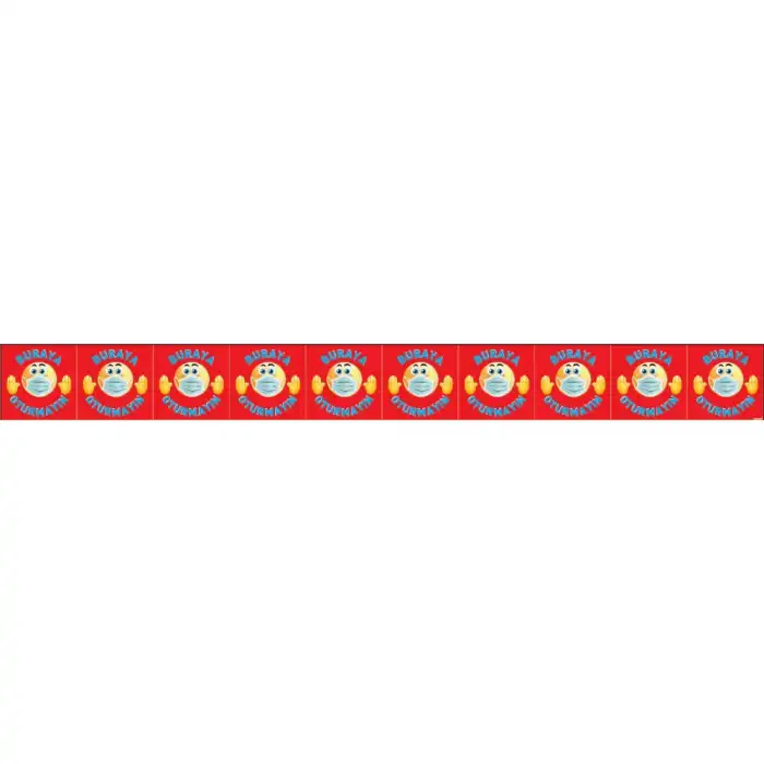 Buraya Oturmayın Sosyal Mesafe Etiketi (Şerit)