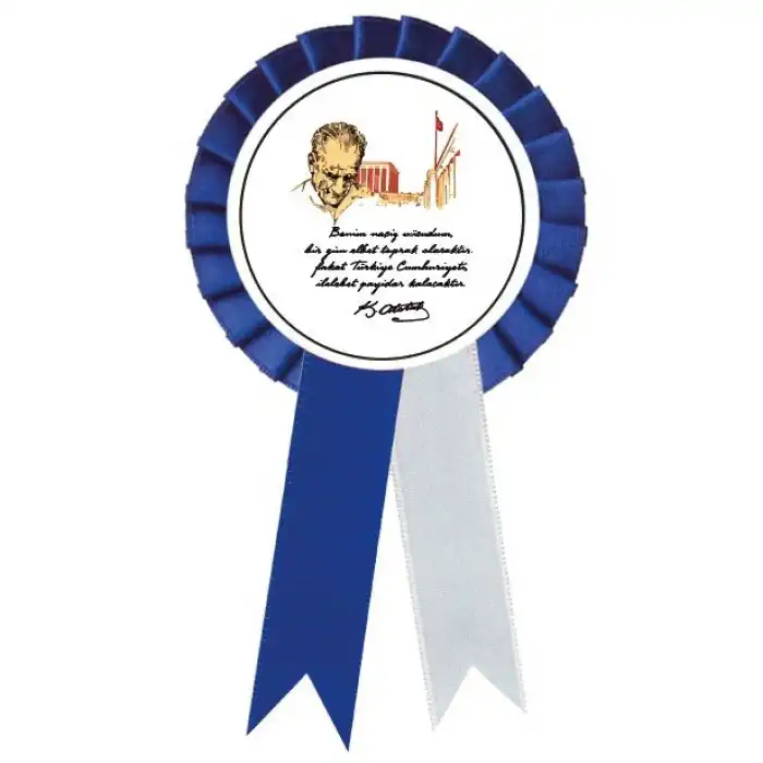 10 Kasım Kokartı 3 (Mavi)