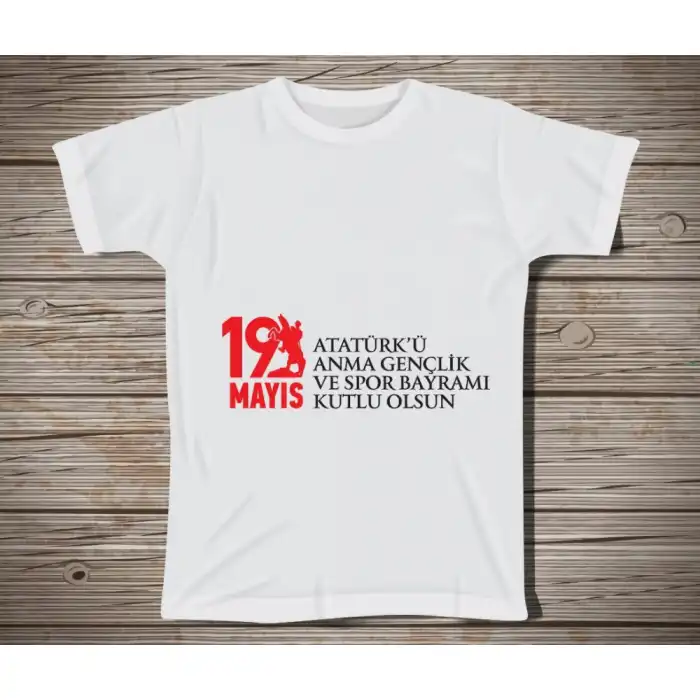 19 Mayıs Baskılı Tişört 3