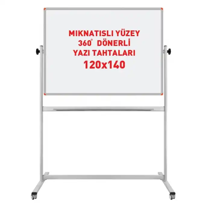 360 Derece Dönerli Mıknatıslı Yazı Tahtası 120x140
