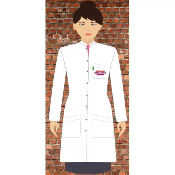 İsim Ve Branş Baskılı Bayan Öğretmen Önlüğü