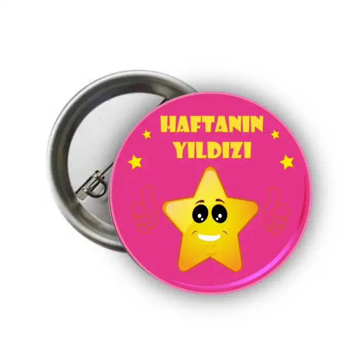 Haftanın Yıldızı Öğrenci Rozeti (Pembe)