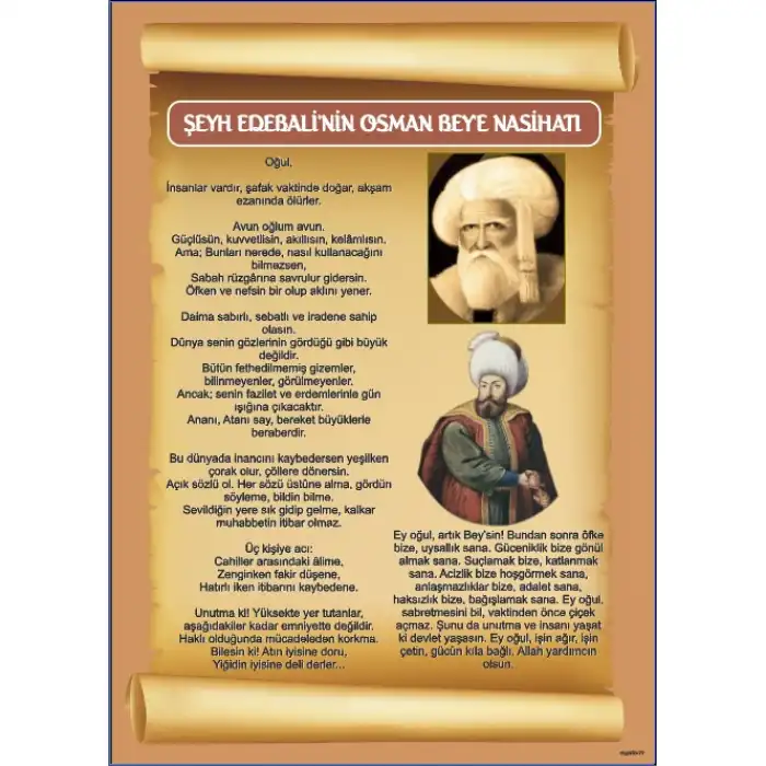 Şeyh Edebalinin Osman Beye Öğüdü Afişi