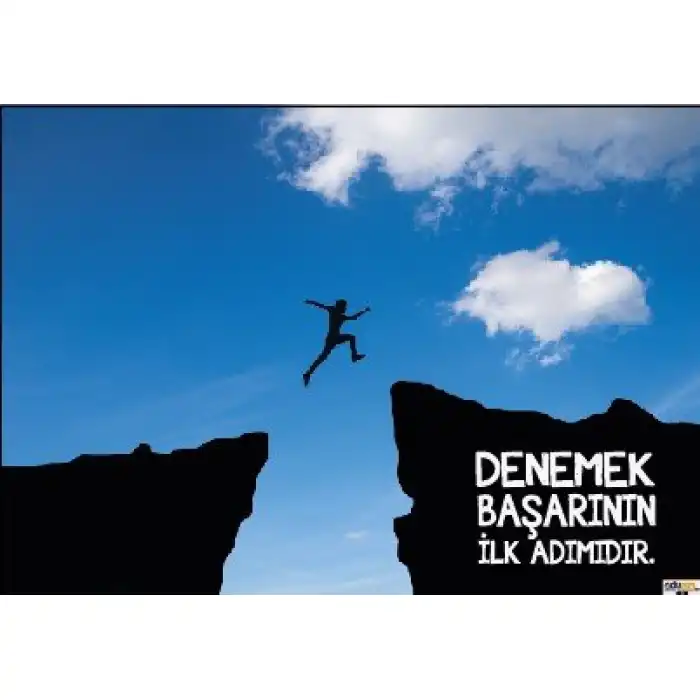 Denemek Başarının İlk Adımı Afişi (Posteri)