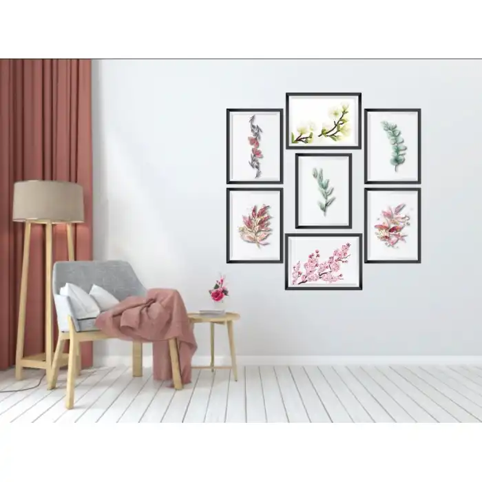 Okulcenter 7 Parça Çerçeve Görünümlü Dekotalı Tablo