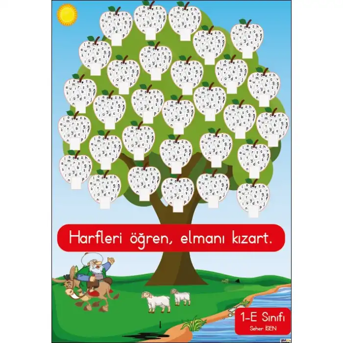 Sınıfa Özel 1. Sınıf Kızaran Elma Afişi