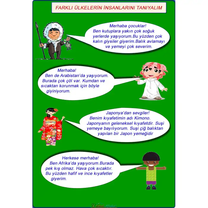 Farklı Ülkelerin İnsanları Afişi