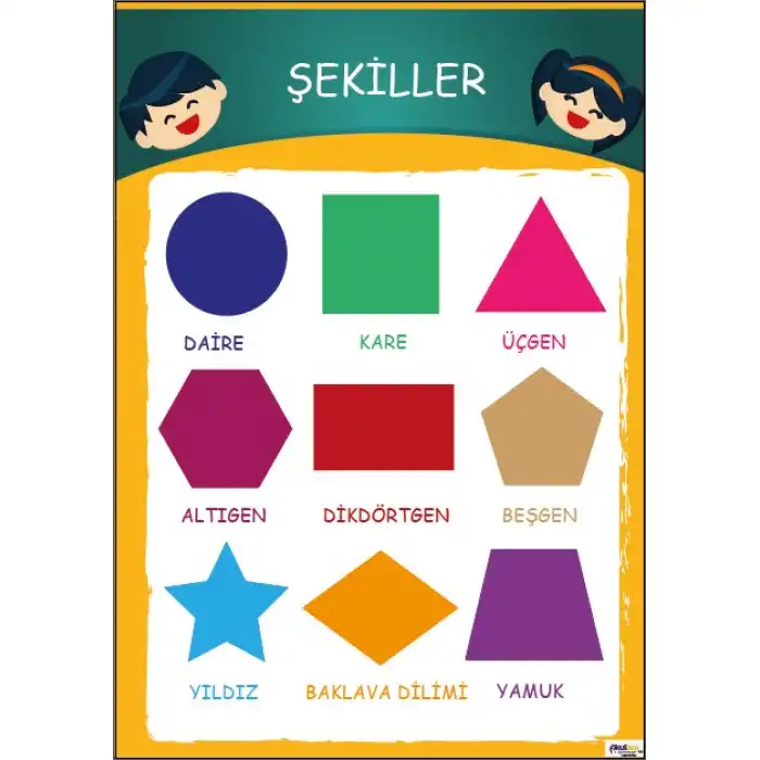Basit Geometrik Şekiller Afişi