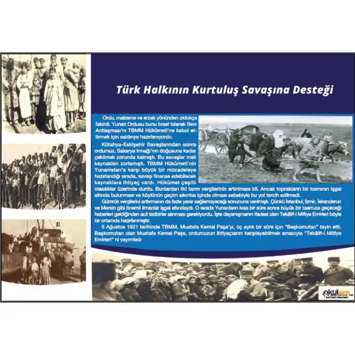 Türk Halkının Kurtuluş Savaşına Desteği Afişi