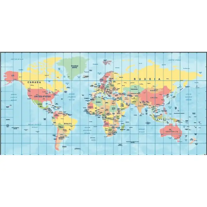 İngilizce Dünya Haritası