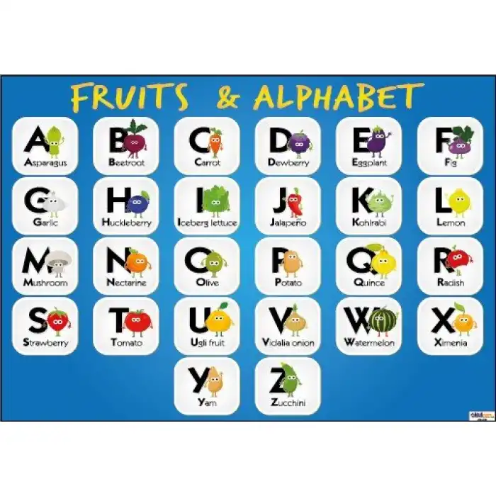 Fruits & Alphabet Afişi (Posteri)