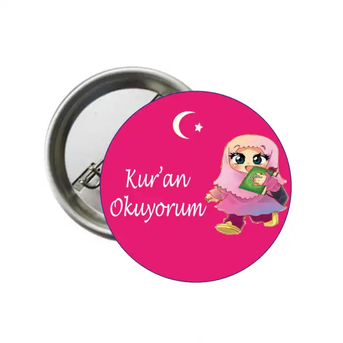 Kuran Okuyorum Rozeti (Kız)