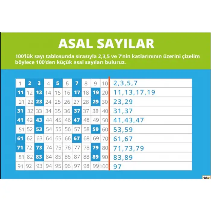 Matematikte Asal Sayılar Afişi