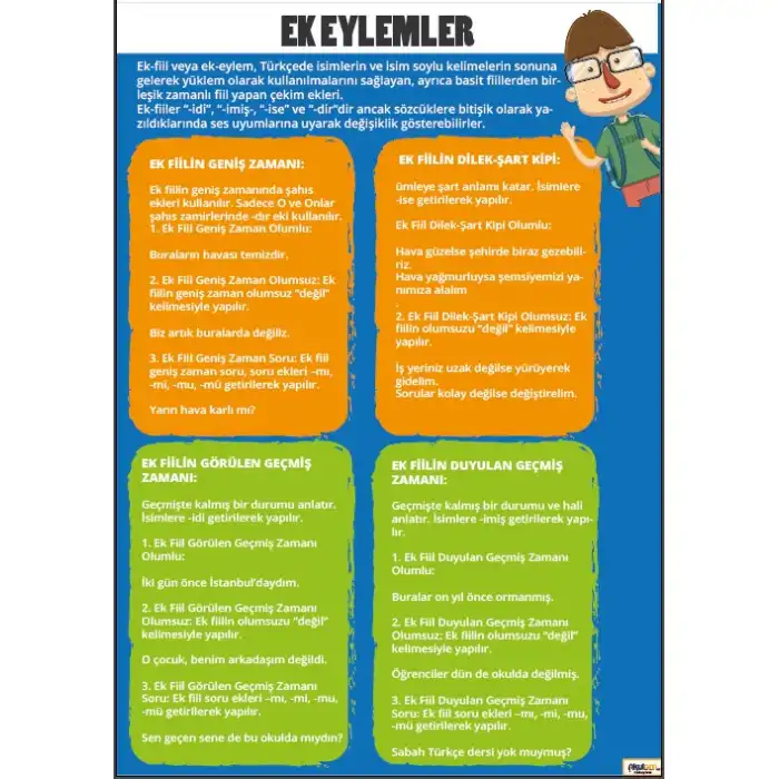 Türkçede Ek Eylemler Afişi