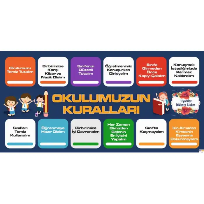 Okul Kuralları Afişi