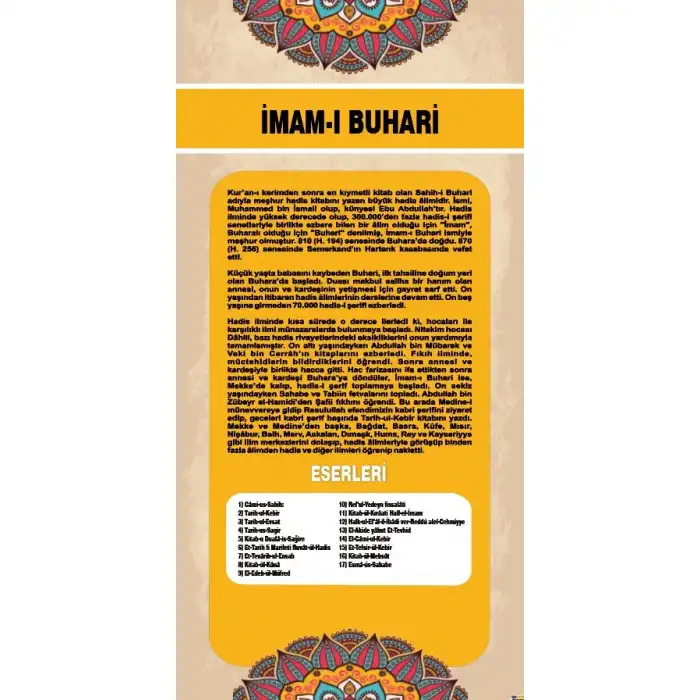 İmam-ı Buhari Kapı Giydirme