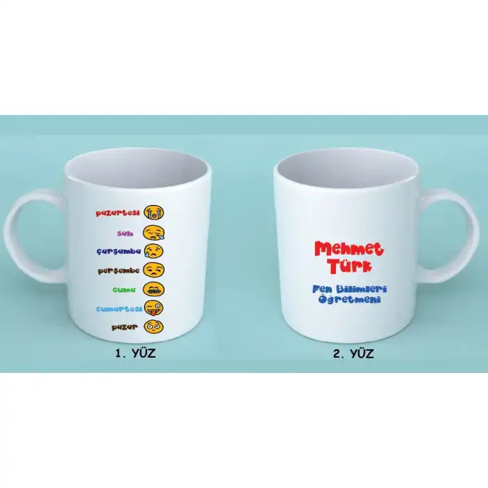 Haftanın Günleri Basklı Kupa Bardak