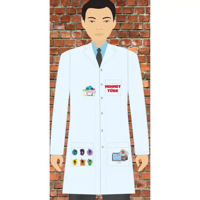 Bilişim T. Baskılı Erkek Öğretmen Önlüğü